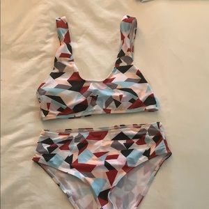 Geo Block Bikini, M